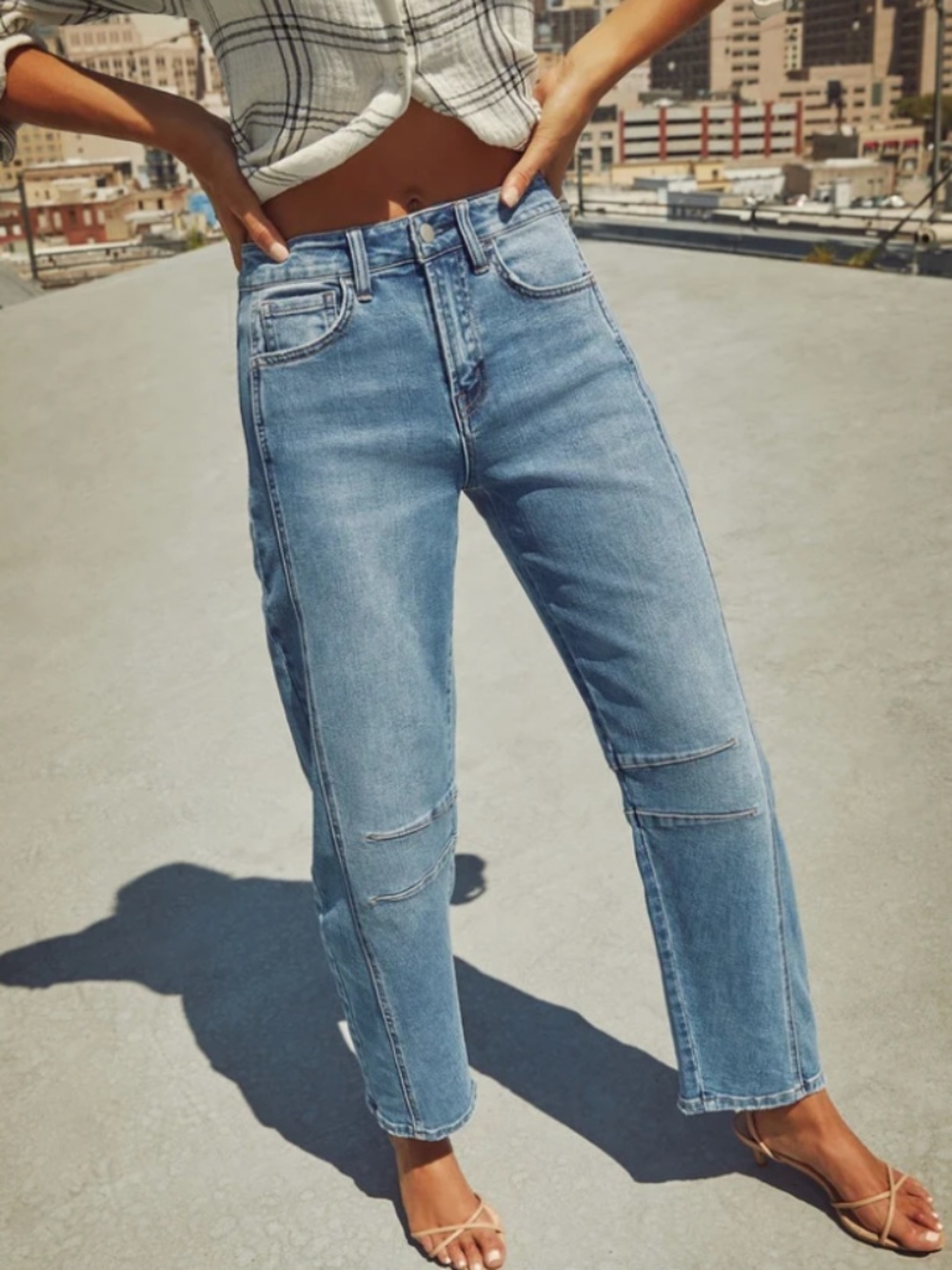 NWT VICI Free Cove Super Stretch High Rise Barrel Jeans